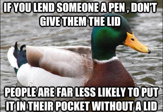 Advice Meme Lending Pens