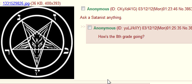 Ask A Satanist Anything On 4Chan