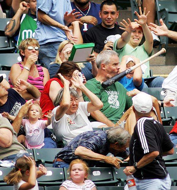 Bat Hitting A Guy's Face