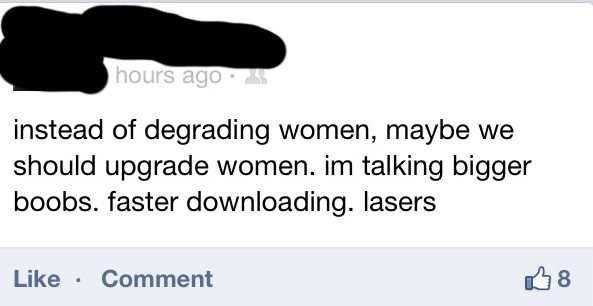 Facebook Post On Upgrading Women