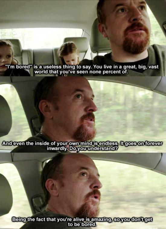 Louis CK On Being Bored - Runt Of The Web