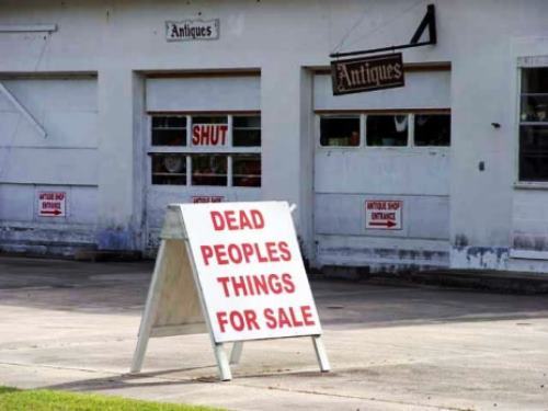 Antique Store Funny Sign