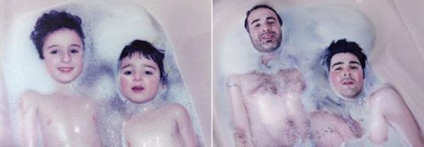 Bath Tub Funny Recreated Child Picture