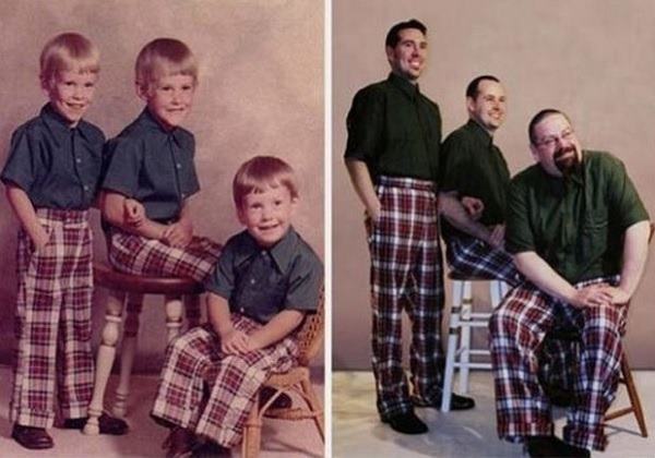 Recreated Childhood Photos Brothers