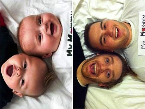 Recreated Childhood Photos Twins