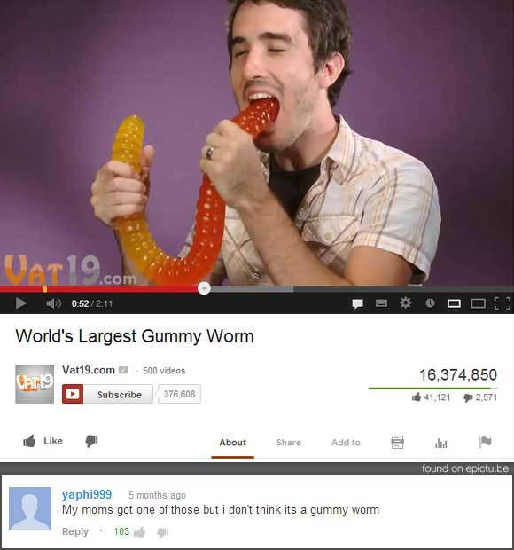 YouTube Comments Gummy Worms