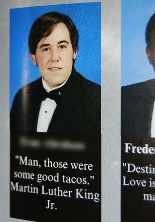 Good Tacos Yearbook Quote