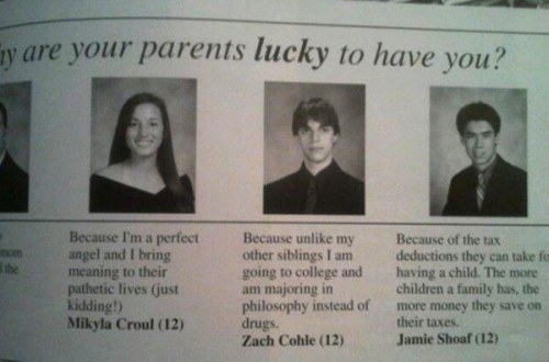 Lucky Parents Funniest Yearbook Quotes