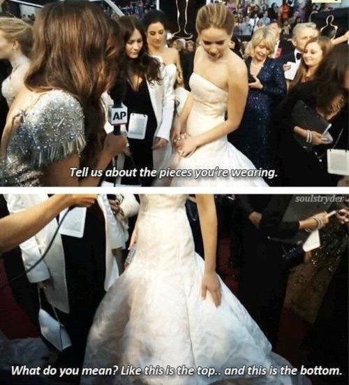 Funniest Jennifer Lawrence Moments Explains Her Dress