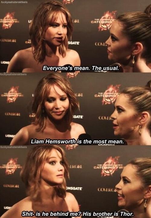 Jennifer Lawrence Moments Thor