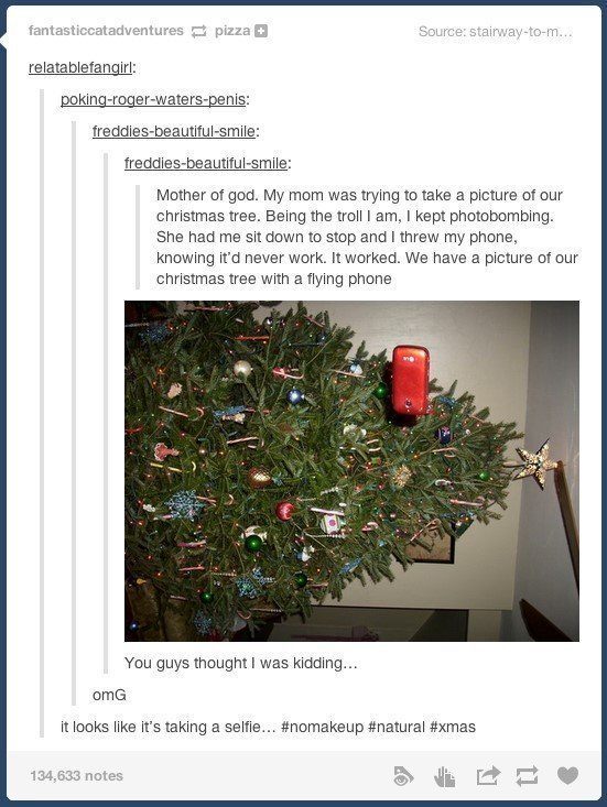 Christmas Tree Selfie