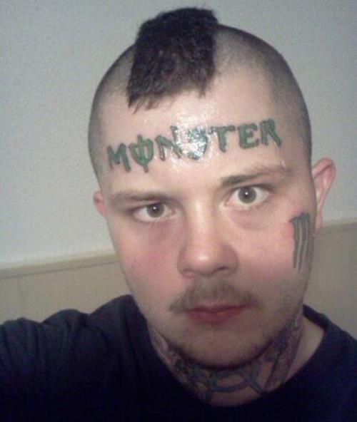 Monster Face Tattoo
