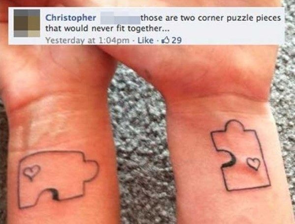 Puzzle Pieces Tattoo