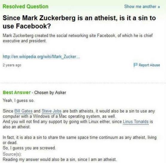 Mark Zuckerberg Is An Atheist