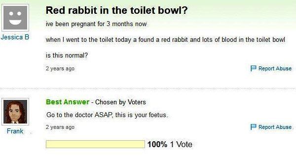 WTFiest Yahoo Answer Ever