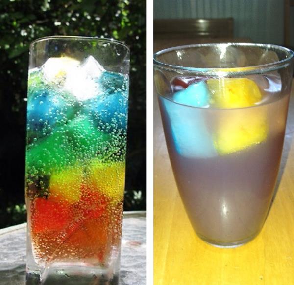 Rainbow Ice Cubes Pinterest Project