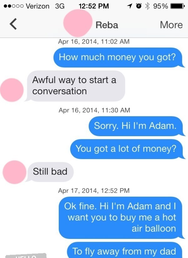 Tinder Lines Money