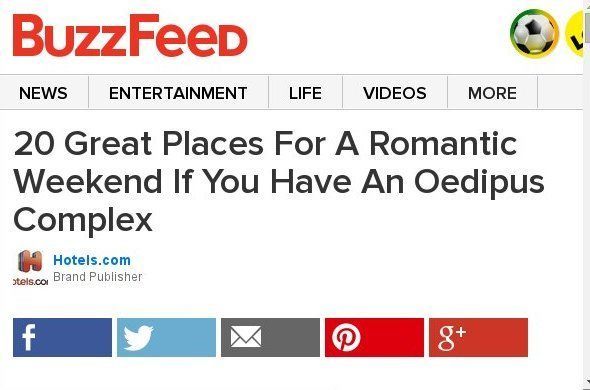 20 Great Places For A Romantic Weekend If You Have An Oedipus Complex (Sponsored By Hotels.com)