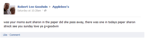 Sharon and Applebees