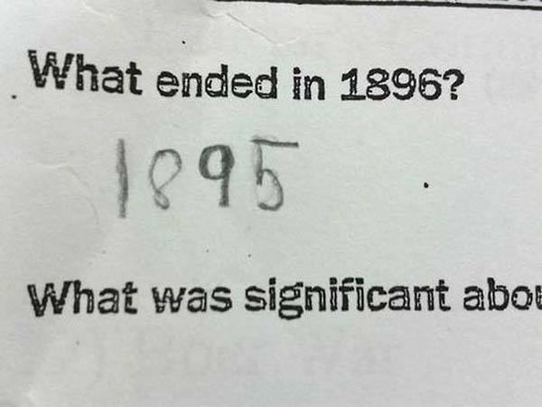 Genius Test Answers What Ended In 1896