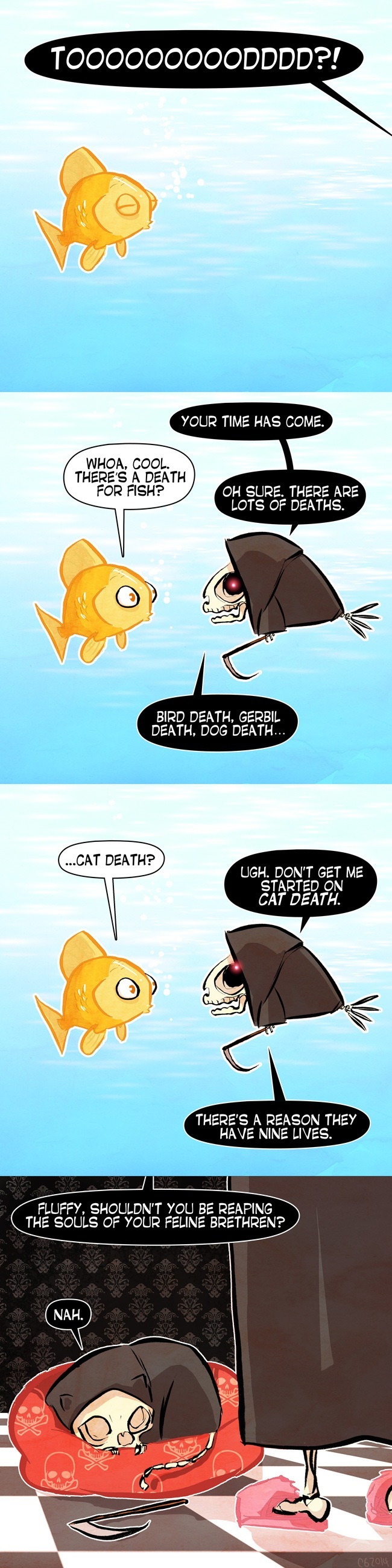 Death & Fishes -- A Frogman Comic