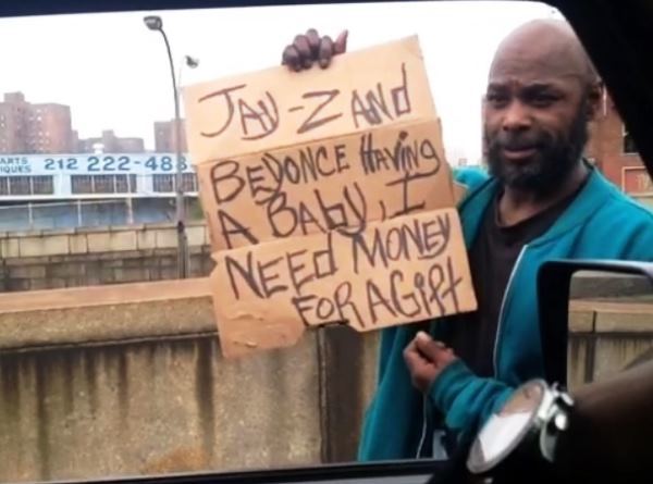 Funny Homeless Guy Sign