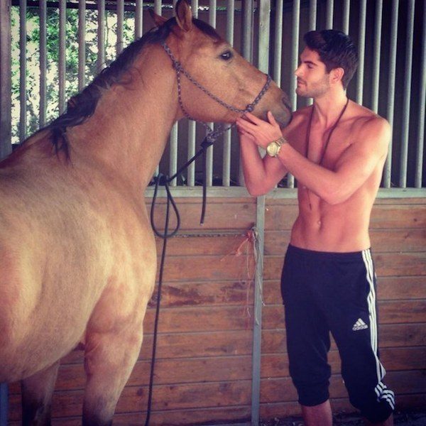 Shirtless Man With A Pony