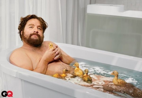 Zack Galifinakis With Ducklings