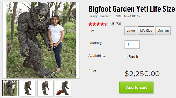 Skymall Products Bigfoot