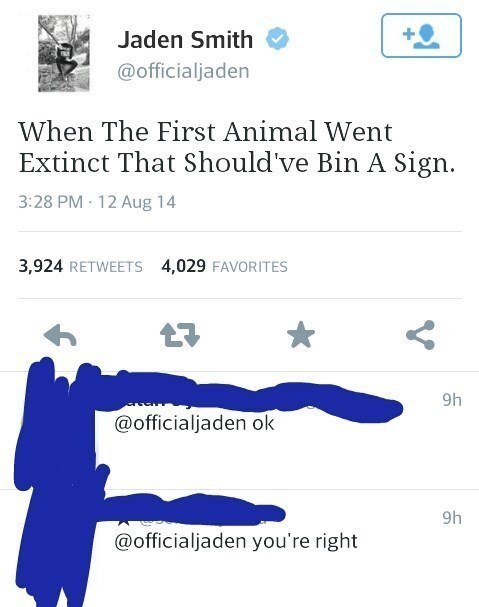 Dumbest Tweets Jaden Smith