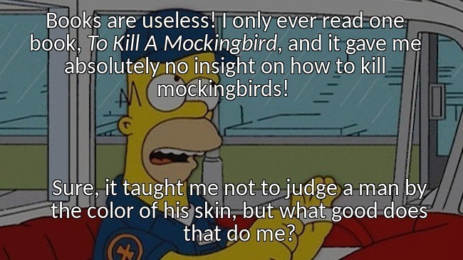 Homer Simpson On Literature