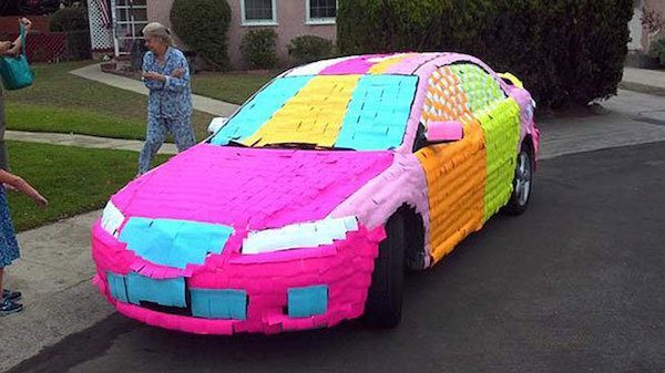 Post It Note Car