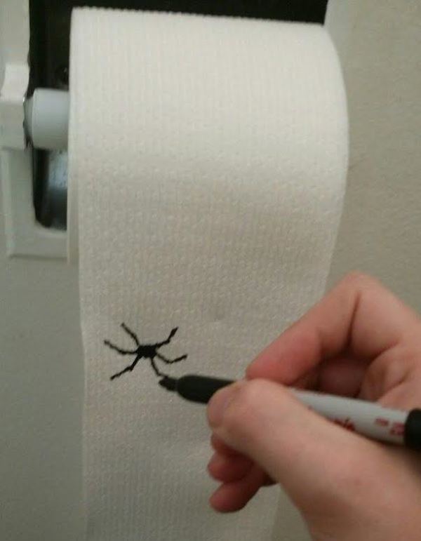 Spider Toilet Paper Funny April Fools’ Pranks