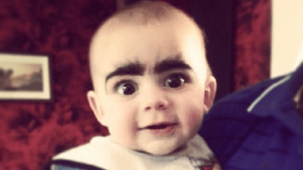 10 Pictures Of Babies With Eyebrows Drawn On