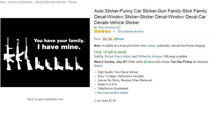 Gun Family Sticker