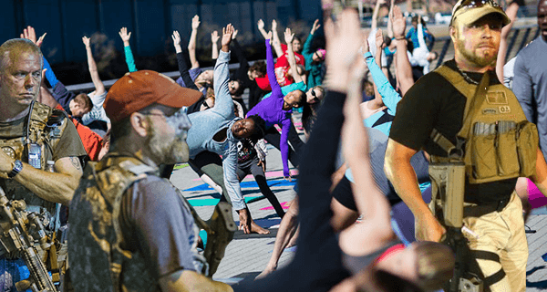 Oath Keepers Lead Yoga Class