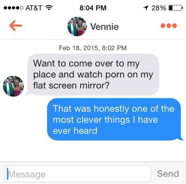 Funny Tinder Lines Flat Screen Porn