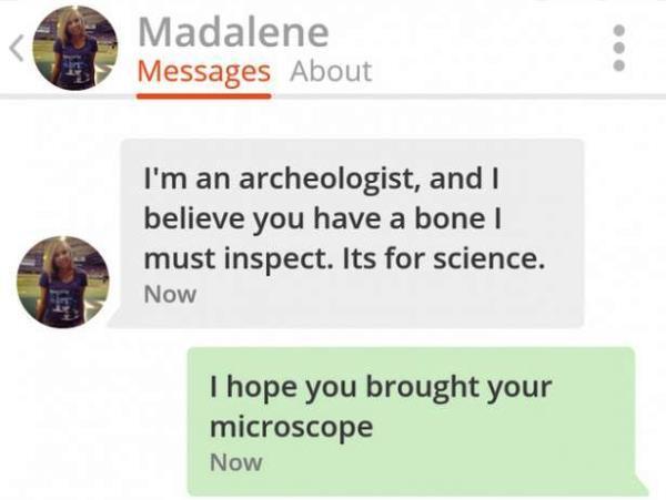 Funny Tinder Lines Microscope