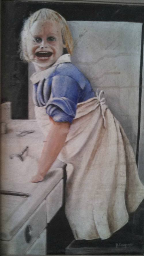 Creepy Kid Painting