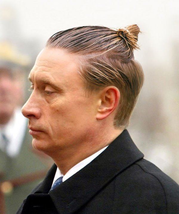 Vladimir Putin Man Bun