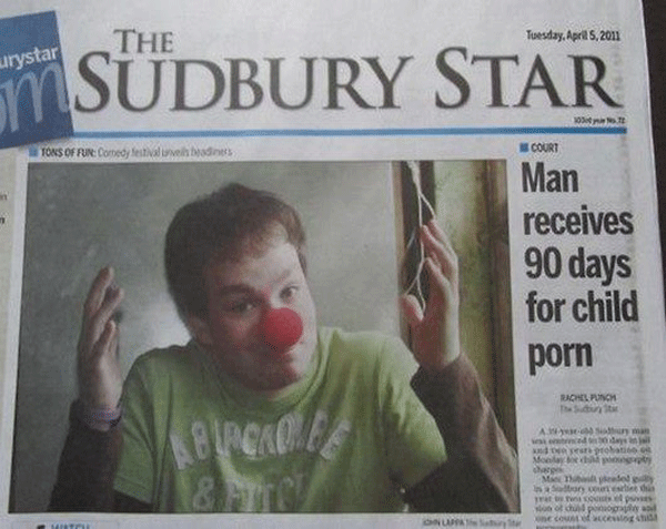 Child Porn Headline Fail