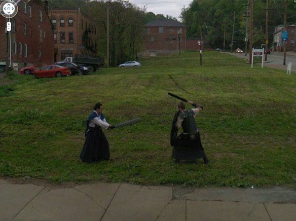 Larping Google Street View