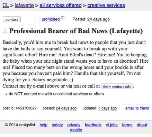 16 creepy ads from people on Craigslist who are offering “free” rooms -  Irish Mirror Online