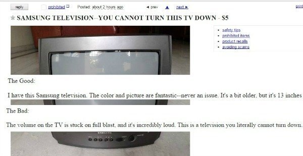 Television Funniest Craigslist Ads