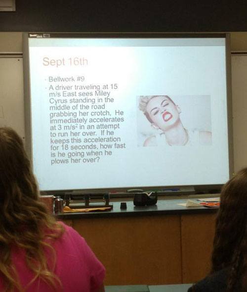 Miley Cyrus Teacher