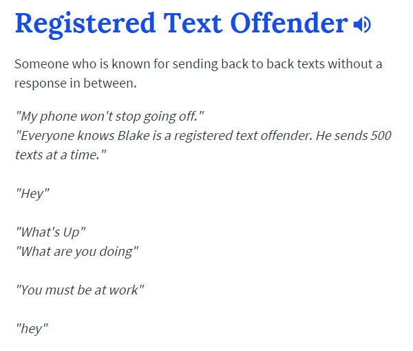 Registered Text Offender