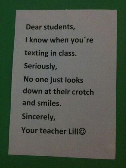 Texting In Class