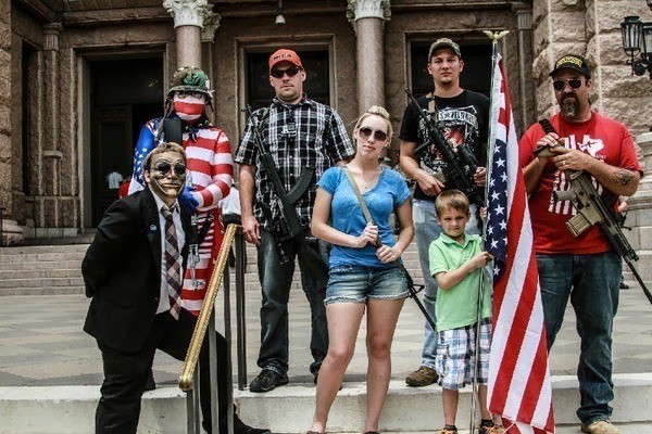 Protestors On Steps