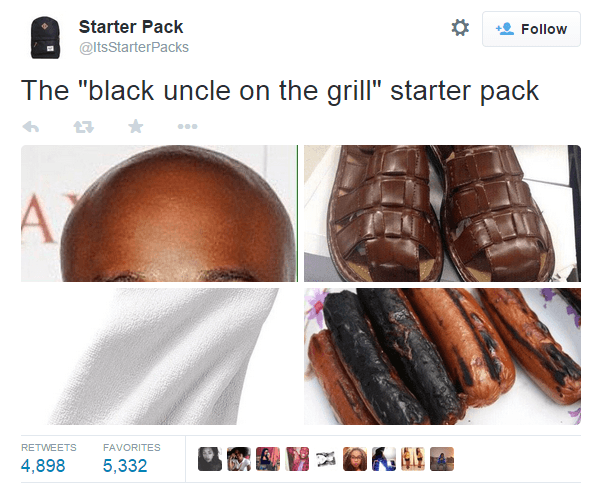 Black Uncle On The Grill