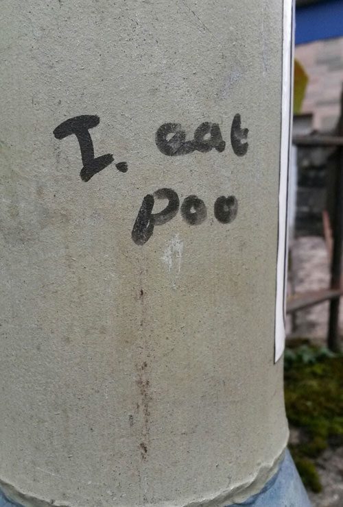 Eat Poo Graffiti